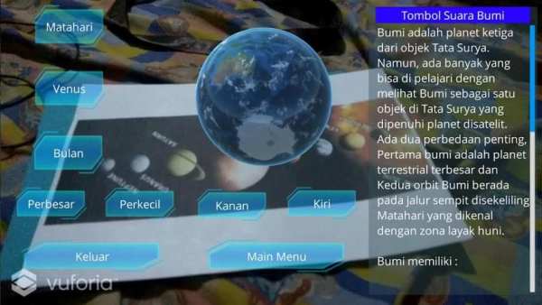 Visualisasi Augmented Reality Tata Surya 4 تصوير الشاشة