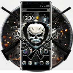 ikon Skull Gun Tema Keren