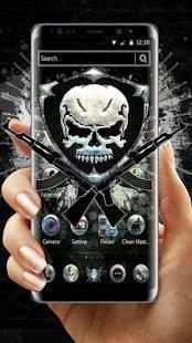 Skull Gun Cool Theme 4 تصوير الشاشة