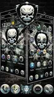 Skull Gun Cool Theme 2 تصوير الشاشة