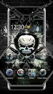 Skull Gun Cool Theme 3 تصوير الشاشة