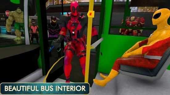 SuperHero City Bus Driver : Intercity MegaBus screenshot 2