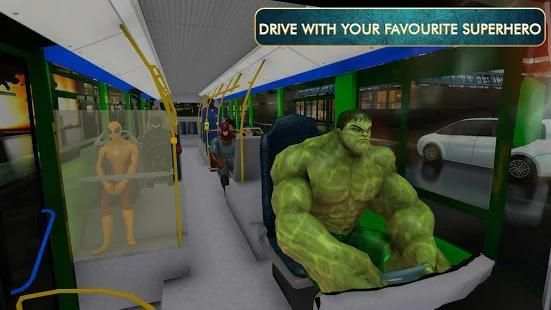 SuperHero City Bus Driver : Intercity MegaBus screenshot 3