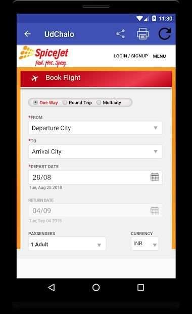 UdChalo Flights स्क्रीनशॉट 3