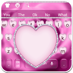 ikon Tema Pink Love Rose Keyboard
