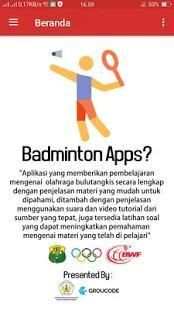 Badminton Apps 3 تصوير الشاشة
