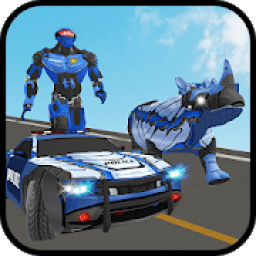 Multi Police Rhino Robotic Car vs Evil Robots icon
