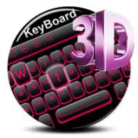 3D Black Keyboard Themes - Black Curved Keyboard