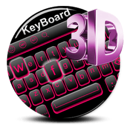 3D Black Keyboard Themes - Black Curved Keyboard आइकन