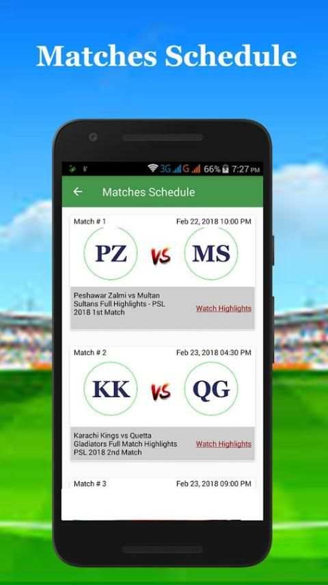 Cricket Junoon: PSL Watch Live Matches, Highlights screenshot 1