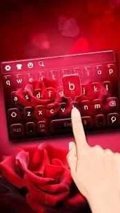 Tema Keyboard Mawar Merah screenshot 3