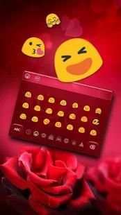 Tema Keyboard Mawar Merah screenshot 2