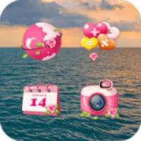 Cute Pink Girl Candy Icon Pack