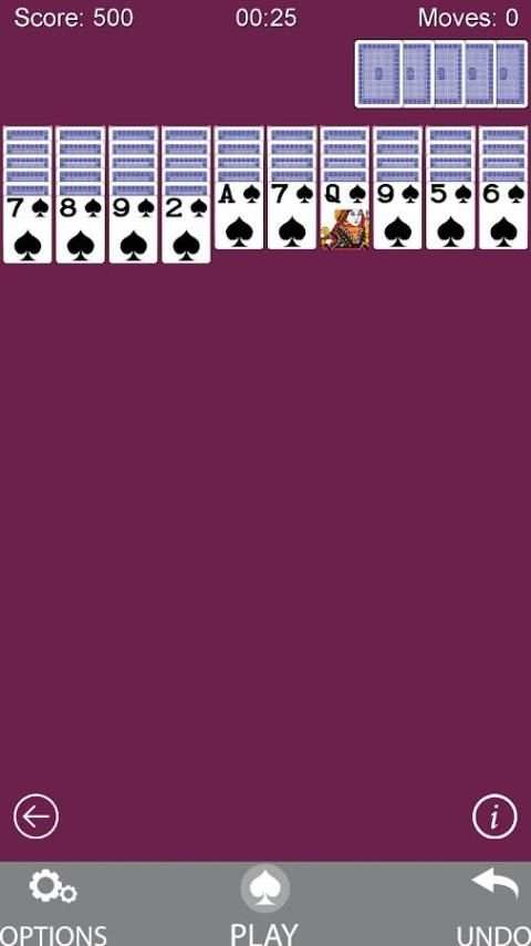 Spider Solitaire Mini screenshot 2