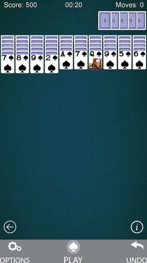 Spider Solitaire Mini screenshot 1