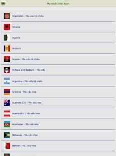 Visa - Hộ chiếu đi các nước - Tra cứu thủ tục Visa screenshot 2