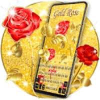 Gold Rose Fancy Keyboard Theme