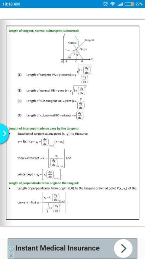 Maths Applications of Derivatives Formula Book скриншот 3