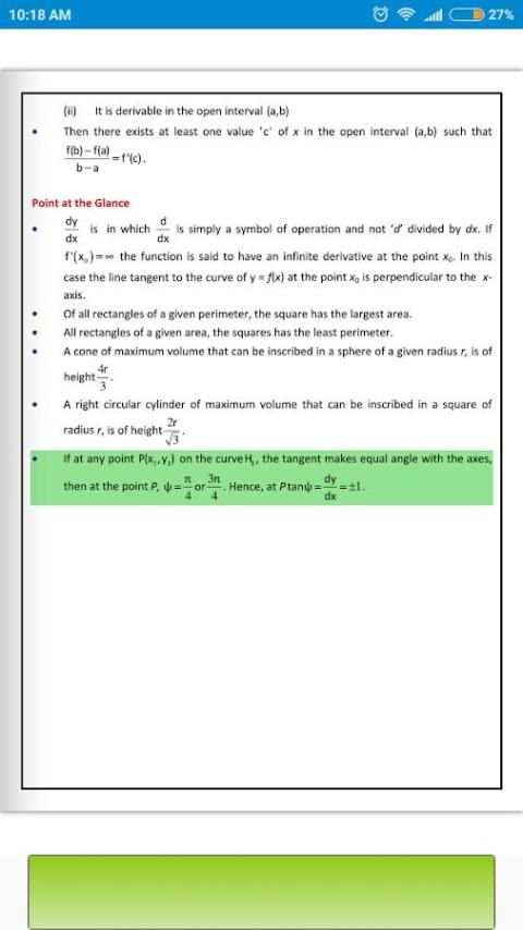 Maths Applications of Derivatives Formula Book скриншот 1