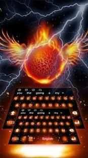 Glitter Fire Football Keyboard screenshot 3