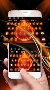 Glitter Fire Football Keyboard screenshot 1