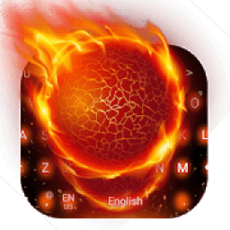 Glitter Fire Football Keyboard icon