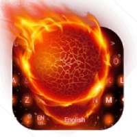 Glitter Fire Football Keyboard