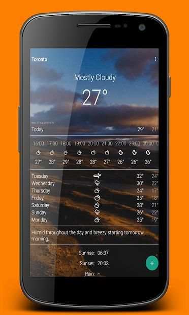 weather apps for android स्क्रीनशॉट 1