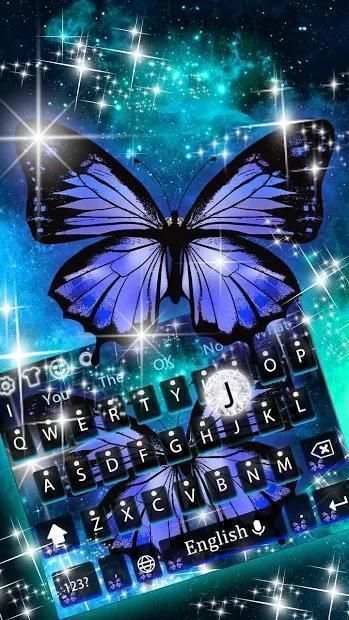 Blue Shine Butterfly Keyboard screenshot 2