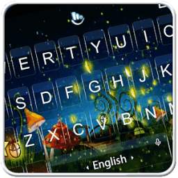 Live 3D Fairy Tale Fireflies Keyboard Theme