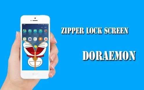 Zipper Lock Screen Doraemon screenshot 2