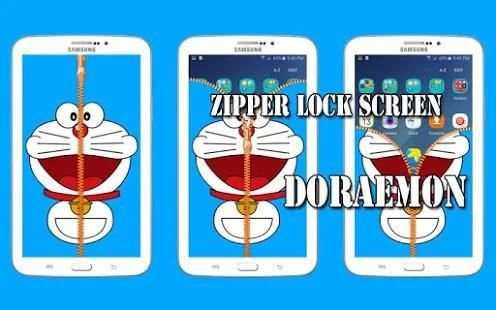 Zipper Lock Screen Doraemon screenshot 1