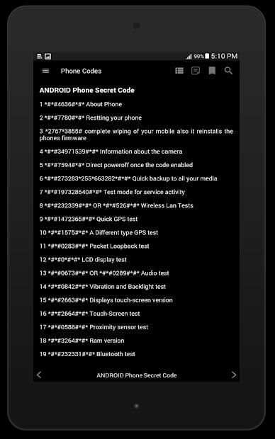 Phones Secret Codes screenshot 4