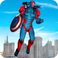 Superhero Flying Captain Robot Theft Auto