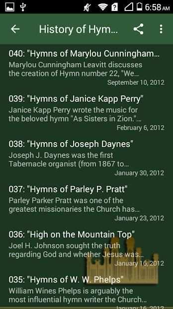 LDS Hymnbook Hymnal Music Library screenshot 2