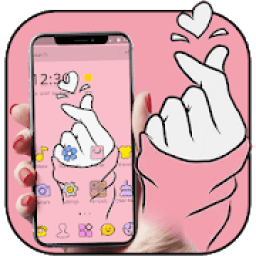 ikon Finger Heart Love Theme