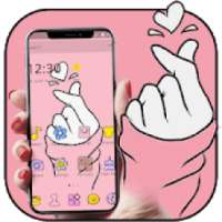 Finger Heart Love Theme on 9Apps