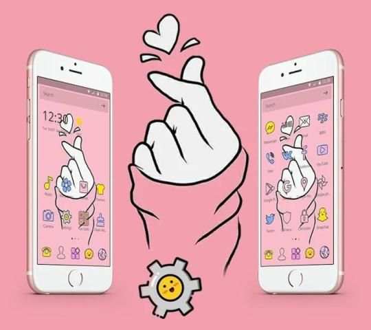 Finger Heart Love Theme screenshot 2