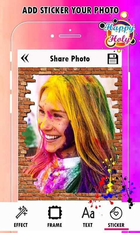 Holi Photo Effects स्क्रीनशॉट 1