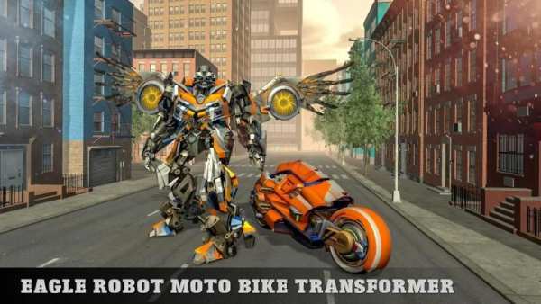 Flying Bike Robot Transforming: Eagle Robot Game screenshot 1