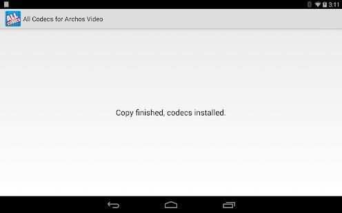 All codecs for Archos Video स्क्रीनशॉट 1