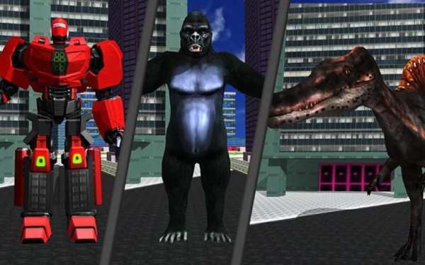 Dino Rampage Attack: City T-Rex VS Angry Gorilla screenshot 4
