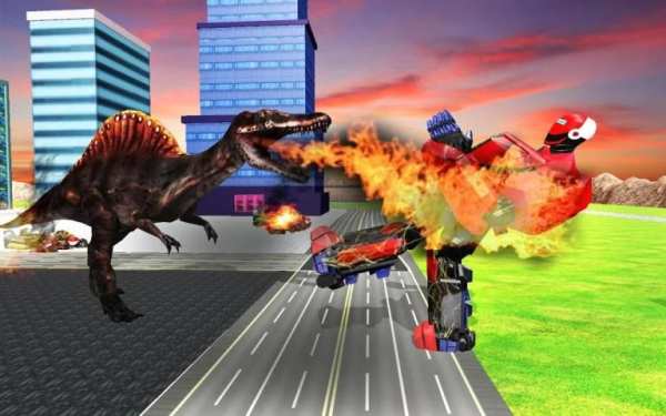 Dino Rampage Attack: City T-Rex VS Angry Gorilla screenshot 2
