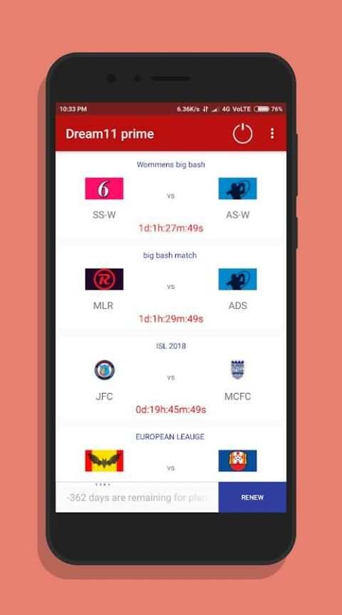 Dream11 Prime teams screenshot 3