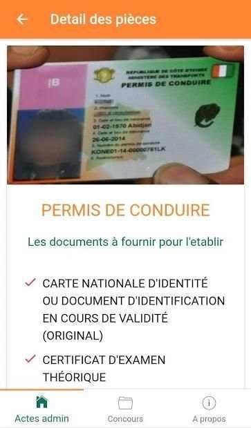 Pièces administratives CI screenshot 4