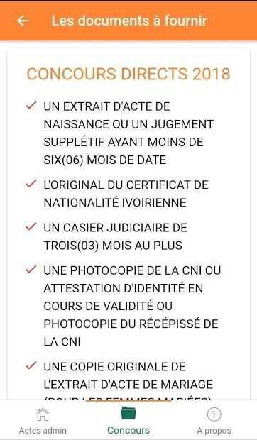 Pièces administratives CI screenshot 2