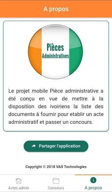 Pièces administratives CI screenshot 6