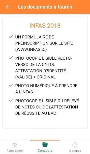 Pièces administratives CI screenshot 1