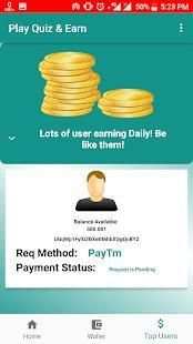 Play Quiz & Earn स्क्रीनशॉट 1