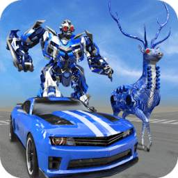 US Police Deer Robot Cop Car Transforming Game